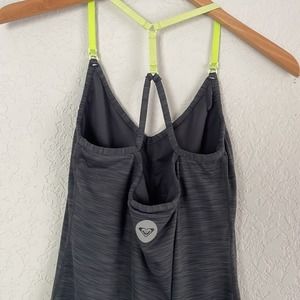 Roxy Gray Athletic Active Halter Strap Top